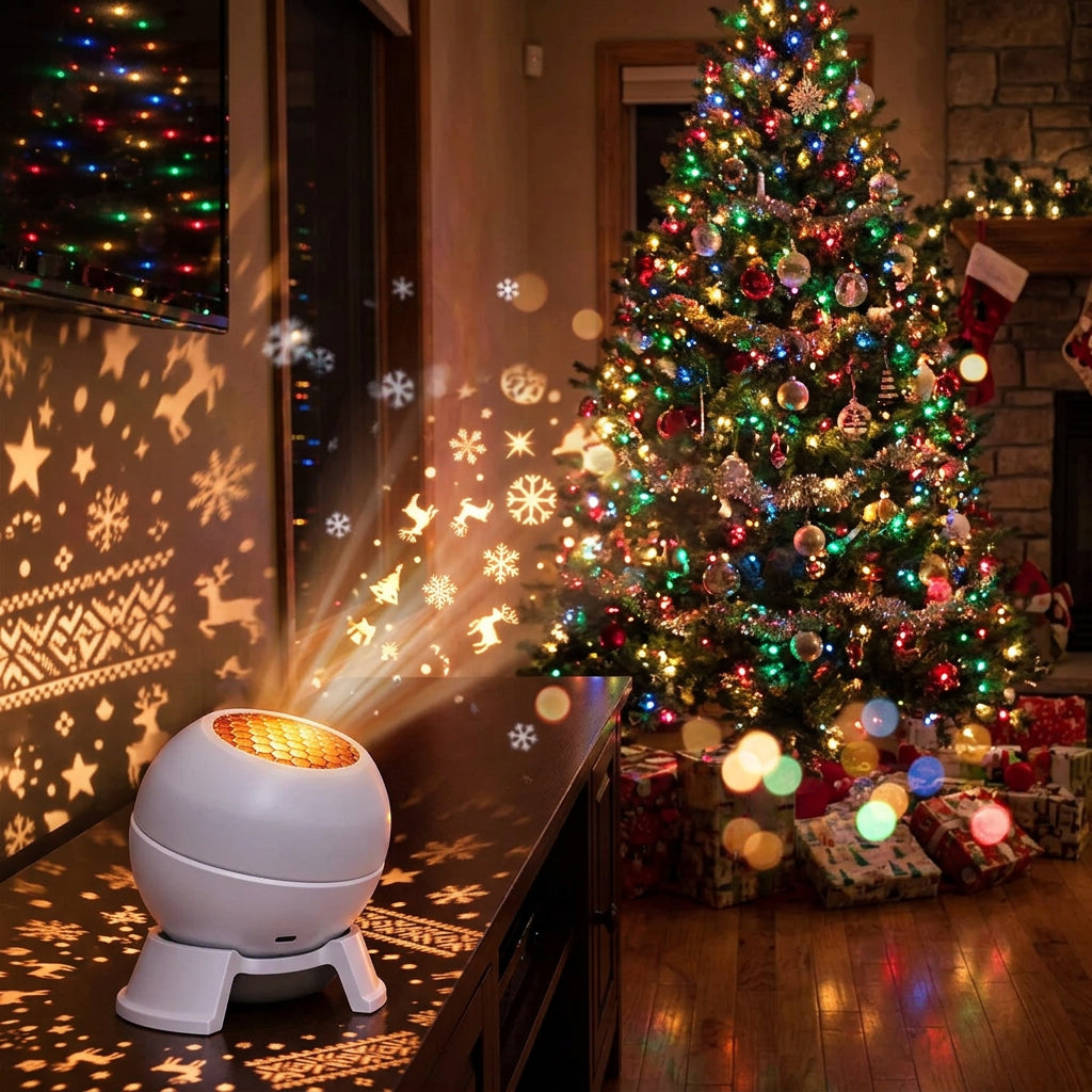 Rotating Christmas Projection Night Light